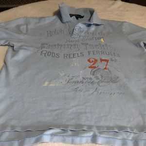 Polo by Ralph Lauren light blue short sleeved 2 button polo shirt size Medium